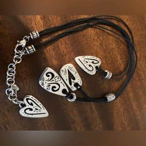 NWOT Brighton BRAZILIAN multi strand heart charm necklace